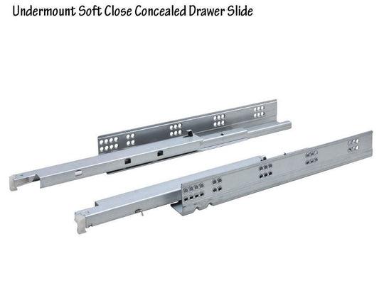 Pack of 5 Pairs 12"-22" Full Extension Soft Close Undermount Cabinet Drawer Slides