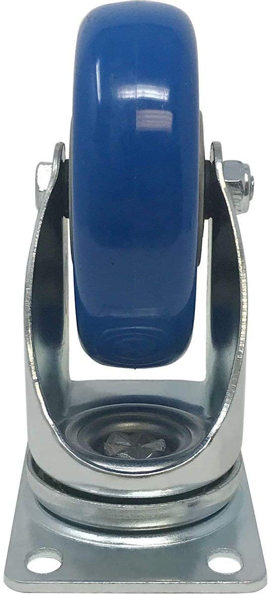2" Polyurethane Blue Caster Plate Wheel