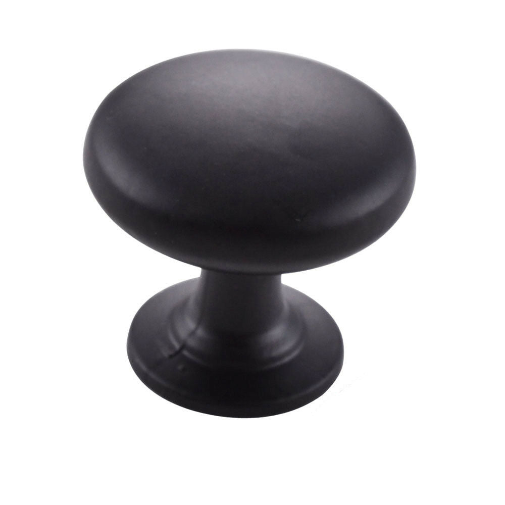 Matt Black Finish Mashroom Metal Knob