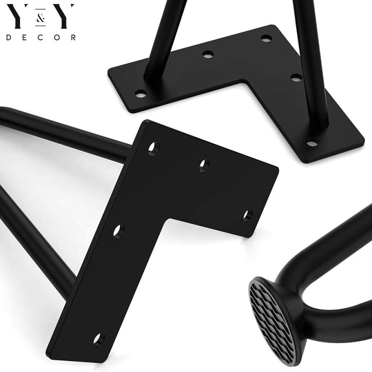 6 Inch Heavy Duty Hairpin Furniture Legs (4 Pack)