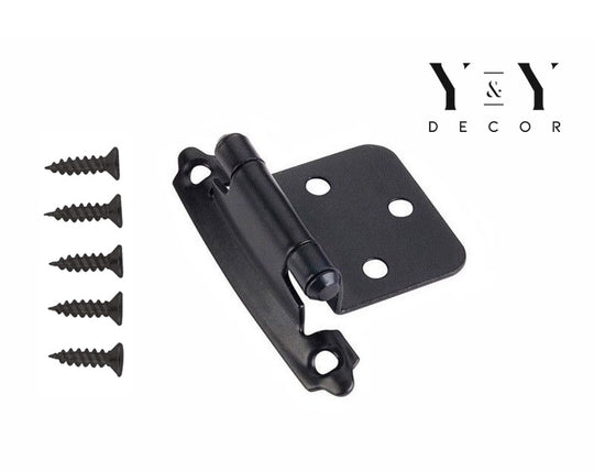Self Closing Overlay Flush Black Cabinet Hinges