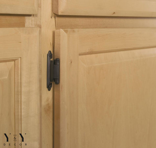 Self Closing Overlay Flush Black Cabinet Hinges