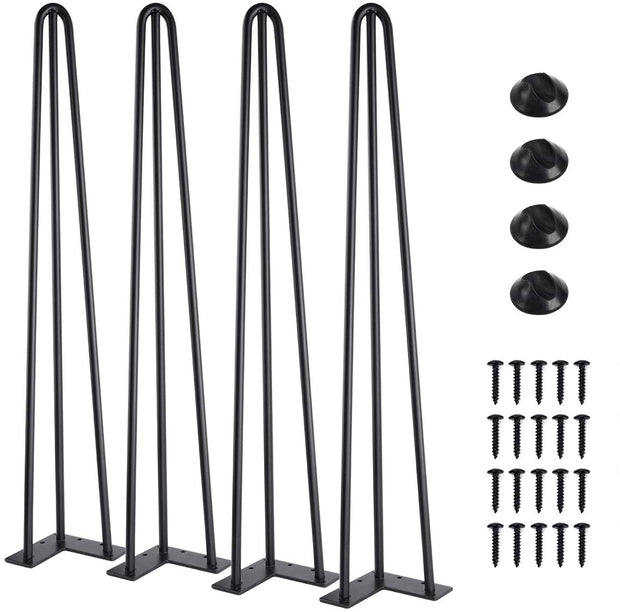 28 Inch Heavy Duty Hairpin Furniture Legs (4 Pack)