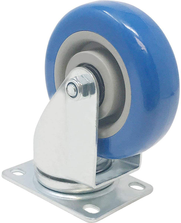 2" Polyurethane Blue Caster Plate Wheel
