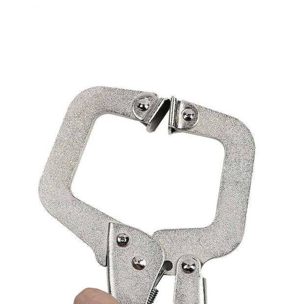 5 Pack of 11" Locking C-Clamp Pliers With Swivel Pads Welding Vise Clamps Holding