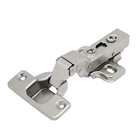 Cabinet Door Hinge Euro Half Overlay Clip On Hinges W/ Mounting Clip [Value Pack]