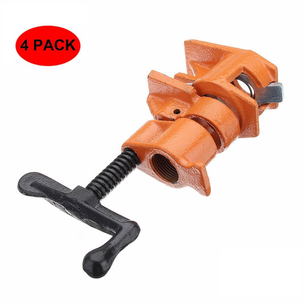4 Pack of 3/4" Wood Gluing Pipe Clamp Set Heavy Duty PRO