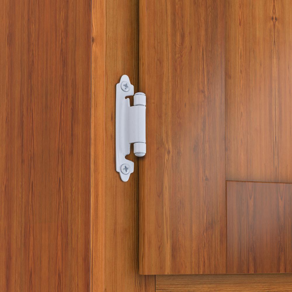 Self Closing Overlay Flush White Cabinet Hinges