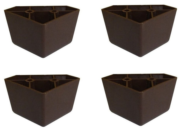 4-Pack Universal Dark Brown Plastic Furniture Triangle Legs